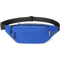 Waterproof Crossbody Chest Bag with Headphone Jack Oxford Cloth Men Fanny Phone Pack Lightweight Belt Pouch Bag