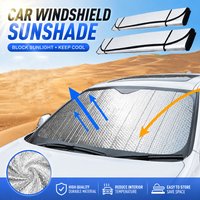 Foldable Silver Coated Car Windshield Sunshade UV Protection Heat Insulation Front Window Sun Shield Fit Most Vehicles