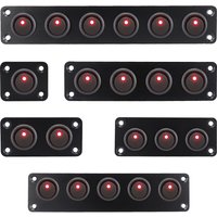20A red circular joystick switch panel with 3-pin aluminum waterproof 12V, suitable for cars, trucks, boats, RVs, yachts, etc