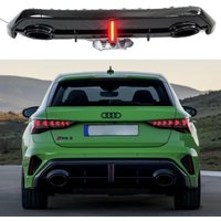 For Audi A3 S3 2025 Sedan/Hatchback Body Kit Rear Bumper Diffuser Exhaust Pipe Trunk Door Lip Spoiler Modification Change To Rs3