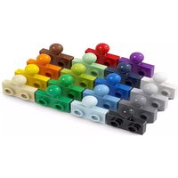 20pcs MOC Parts 14417 Plate Modified 1 x 2 with Tow Ball on Side Compatible Bricks DIY Building Blocks Particle Kid Toy Gift