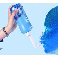 (Summer6)Adults Children Nasal Wash Cleaner Nose Protector Cleans Moistens Child Adult Avoid Allergic Rhinitis Neti Pot 300ml