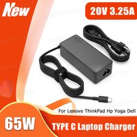 65W 20V 3.25A TYPE C Laptop Charger Adapted For Lenovo ThinkPad Hp Yoga Dell ASUS Fast Power Supply Adapters USB C Interface
