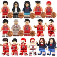Cross-border wholesale KT1060 PG8092 basketball master building block doll small particle assembly toy set