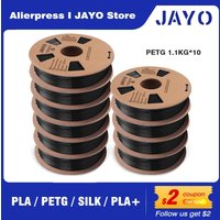 JAYO ABS/PLA META/PETG/SILK/TPU/Wood/ Rainbow/Marble 3D Printer Filament 1.75mm 10 Roll 3D Printing Materials for 3D Printer