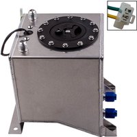 Universal Aluminum 2.5 Gallon Fuel cell tank 9.5L 8" (L) x 8.25" (W) x 10" (H) 6-1/2" (L) x 9-3/4" (W) Center to Center