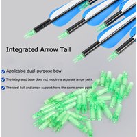 ID6.2mm Dual-purpose Integral Forming Arrow Tails Unibody Arrow Nocks for Steel Ball Compound Bow and Arrows Archery Accessories