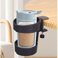 1Simple desktop cup holder - Space-saving beverage bottle rack,Designed with a safety clamping mechanism,Durable and easy to cle