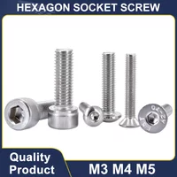 15/30/100PCS 304 Stainless Steel Hexagon Socket Screws M2 M3 M4 Rounded Bolts ISO7380 Sunken Screw DIN7991 Cup Head Bolt DIN912