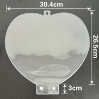 Big Small Transparent Heart Circular-Shaped King Fan Protective Cover Waterproof Idol Supporting Fan Sleeve