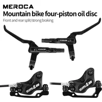 AliExpress NONE Bicycle Brake M4S 4-Piston Split Type Bicycle Hydraulic Brake Oiled Pipe Front 850mm Rear 1600mm Length For MTB Winter Cycling
