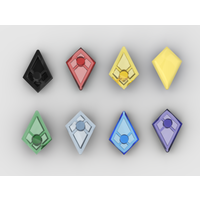 Small particle building block accessories 35649 Tile Special 1 x 2 Diamond Plain Size: 1.4x2 x0.8 in Stud