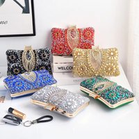 Color Diamond-encrusted Dinner Bag Women's Banquet Cheongsam Fashion Dress Crossbody Rhinestone Handbag Handbags Luxury Designer