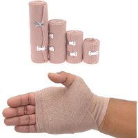 1 Roll Compression Bandage Wrap With Clips Sports Bandages Tape For Ankle Wrist Arm Leg First Aid Bandages Measure