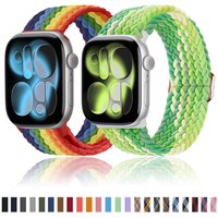Nylon Braided Solo Loop Band For Apple Watch 49mm 46mm 42mm 45mm 41mm 44mm 40mm Series Ultra 3 2 1 11 10 9 8 7 6 SE Strap Correa