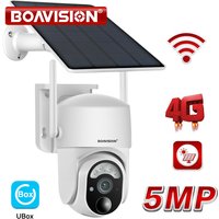 5MP WIFI/4G SIM Card Solar Panel Camera Rechargeable Battery PTZ Outdoor PIR Motion Detection 2-Way Audio Surveillance Camera