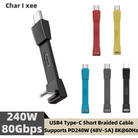 USB C to USB C Cable 240W PD3.1 Fast Charging Short Cable 80Gbps 8K Video 90 Degree Elbow Compatible with Thunderbolt 5/4/3