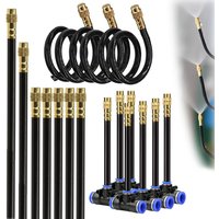 20/30/50cm Bendable Pole Brass Nozzle for Garden Balcony Plants 3/8" PE Hose Fogging Sprinklers DIY Quick Connect Spray Watering