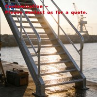 custom.Heavy-Duty Marine Stairs with Anti-Slip Grating & Galvanization - Corrosion Resistant Steel Staircase