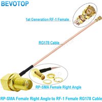 2 Stück rechtwinkliges RF-Koaxialkabel RP-SMA SMA-Buchse auf u.FL/IPX-1 Buchse RG178 Verlängerungskabel für WLAN-Antenne