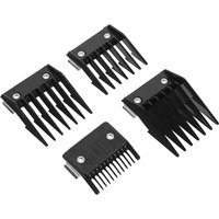 4Pcs Professional Hair Guides Clipper Guards Set Multi Function Stainless Steel Cutting Combs for Precise Hairstyle Control At