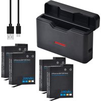 2280mAh Li-ion Battery for DJI Osmo Action 3/4/5 Pro/6, Osmo 360 Camera,3-Slot Charger Dock for Osmo Action Series Cameras
