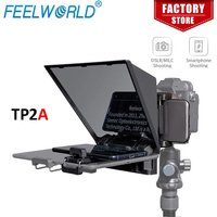 FEELWORLD TP2A Portable 8 Inch Teleprompter Supports Under 8" DSLR Shooting Smartphone/Tablet Prompting Remote