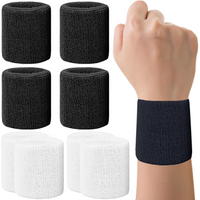 New Breathable Cotton Wristband Set for Men and Women Sweat Absorbent Wrist Sweatbands for Tennis Football Basketball Running