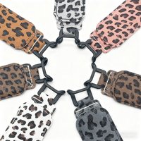 Leopard Print Tablet Hand Strap PU Leather Elastic Finger Grip Holder for Kindle/Kobo/Voyaga/Lenovo/Sony 6-8" E-Book Tablet