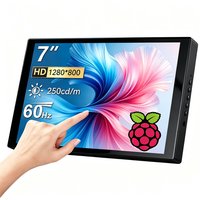 7 Inch IPS HD Touchscreen 1280x800 LCD Display with Built-in Speaker, for Phone, Computer and Game Console