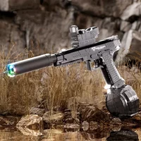 Super Automatic Desert Eagle Electric Water Gun Shooting Toys, New Colorful Flashing Lights Beach Pool Battle Adult Kid Gifts