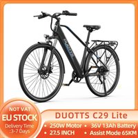 DUOTTS C29 Lite Elektrofahrrad für Erwachsene 250W Motor 36V 13Ah Akku 1×7-Gang Scheibenbremse E-Bike Assistenzmodus 65KM EU-Lagerbestand