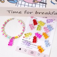 10/30Pcs 11x21mm Acrylic Bear Charms Cute Cartoon Animal Pendants For Jewelry Making DIY Bracelet Necklace Earrings Accessories
