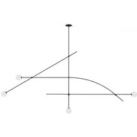 Nordic Iron geometric Line Chandelier Modern Multiple Pendant lamp for living room Restaurant Bedroom Black Chandeliers
