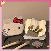 Kawaii HelloKitty Cartoon Folding Makeup Mirror Desktop Vanity Mirror Dormitory Portable Cosmetic Mirror for Girls Women