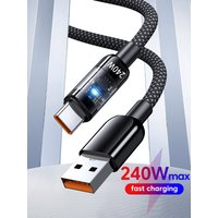 Olaf 240W Max USB C Cable Fast Charging Wire USB A To Type C Charge Data Cable For Xiaomi Samsung Huawei Phone USB C Cable Cord