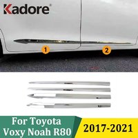 For Toyota Voxy Noah R80 2017 2018 2019 2020 2021 Chrome Side Door Body Molding Line Cover Trim Protector Exterior Accessories