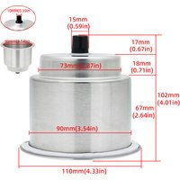 1PCS Boat Cup Holders for Drinks Recessed Stainless Steel Cup Holder with Drain for Marine Boat RV Camper Car Truck