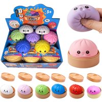 Simulation Dumpling Squeezable Blowing Bubbles Toys Squishy Colorful Stress Relieve Stress For Children Adults relieving Toy