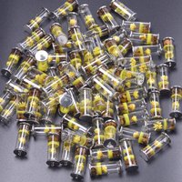 10pcs/Lot Bottle Resin Yellow Flower Pendant DIY Jewelry Making Keychain Earrings Keepsake Plant Charm Pendant Handmade Material