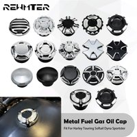 Motorcycle Oil Tank Cover Metal Fuel Tank Right-hand Thread Gas Cap For Harley Softail Fat Boy Sportster XL 883 1200 Dyna FLHR