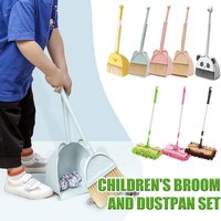 Children Play House Toys Mini Broom with Dustpan Funny Cleaning Toys Children Sweeping House Cleaning Toy Set