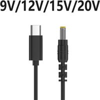 9V/12V/15V 20V 3A USB C Type-C to DC 5.5 2.1 PD deception line DP 65W fast charging Cablle DC Power Cord Converter Adapters