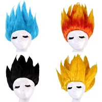 Cosplay Costume Wig for Kids- Fluffy Saiyan Lianhua Head Style of Dragon Ball Son Goku with Gold Wig Z Cosplay Wigs Goku Cos Wig
