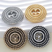 10pcs/Lot Vintage 20mm round Copper Metal Shank Buttons for Clothing Garment Overcoat DIY Sewing Accessories Crafts