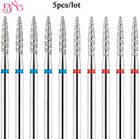 5Pcs/lot Diamond Nail Bits Tornado Flame Cuticle Drill Bit Pro Russian Electric File Bits for Nail Manicure and Pedicure 3/32''