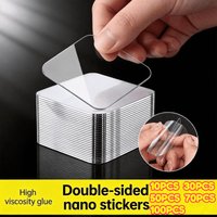 Heavy-Duty Double Sided Adhesive Nano Tape No Residue Transparent Wall Stickers Removable for All Surfaces Home DIY Household