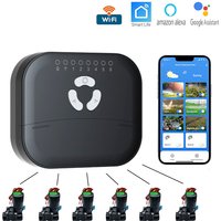 Smart Garden Irrigation Watering Timer Irrigation Water Solenoid Valve 4/6/8-way Programmable Drip Garden Watering System
