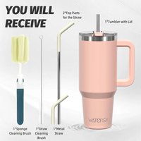 Water Bottle Keeps Cold 1200Ml Tumbler Handle Straw Large Capacity Stainless Steel Thermal Cup Vacuum Insulated Mug Car Bottle