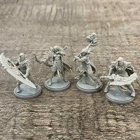 38mm Resin model kits figure colorless and self-assembled (Four people) A-1542